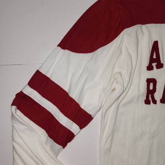 Three Square Arkansas Razorbacks White & Red Long Sleeve T-Shirt Size M - Picture 4 of 6
